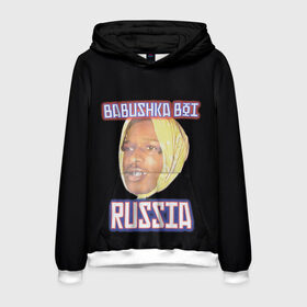 Мужская толстовка 3D с принтом A$AP Rocky x SVMOSCOW Babushka в городе Новоалтайск, 100% полиэстер | двухслойный капюшон со шнурком для регулировки, мягкие манжеты на рукавах и по низу толстовки, спереди карман-кенгуру с мягким внутренним слоем. | asap | babushka boi | rocky | svmoscow