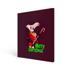 Холст квадратный с принтом Merry Christmas в городе Новоалтайск, 100% ПВХ |  | Тематика изображения на принте: alastor | hazbin hotel | аластор | ангел пыли | вегги | мульт | ниффти | отель хазбин | сериал | сэр пентиус | том тренч | хаск | чарли | черри | энджел даст