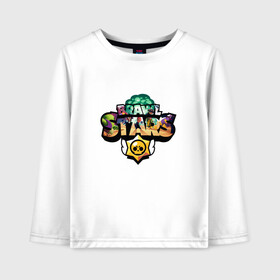 Детский лонгслив хлопок с принтом Brawl Stars в городе Новоалтайск, 100% хлопок | круглый вырез горловины, полуприлегающий силуэт, длина до линии бедер | brawl stars | bs | bull | clash of clans | clash royale | supercell | биби | бо | брок | булл | ворон. | джесси | динамайк | кольт | леон | мортис | нита | пайпер | поко | рикошет | спайк | эль примо