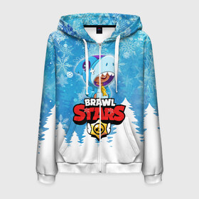 Мужская толстовка 3D на молнии с принтом Зимний Brawl Stars Leon Shark в городе Новоалтайск, 100% полиэстер | длина до линии бедра, манжеты и пояс оформлены мягкой тканевой резинкой, двухслойный капюшон со шнурком для регулировки, спереди молния, по бокам два кармана | 2020 | brawl | brawl stars | christmas | leon | new year | stars | бравл старс | брол старс | зима | игра | леон | новогодний | новый год | рождество | снег | снежинки