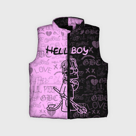 Детский жилет утепленный 3D с принтом LIL PEEP HELL BOY в городе Новоалтайск,  |  | awful things | hell boy | lil peep | lil prince | клауд | клауд рэп | лил пип | пееп. | пост эмо | реп | репер | рэп | рэпер | трэп | хип хоп | эмо трэп