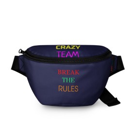 Поясная сумка 3D с принтом Break the rules в городе Новоалтайск, 100% полиэстер | плотная ткань, ремень с регулируемой длиной, внутри несколько карманов для мелочей, основное отделение и карман с обратной стороны сумки застегиваются на молнию | break the rules | будь собой | жиза | жизнь | нарушая правила | неформалы.