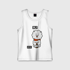 Детская майка хлопок с принтом RJ BT21 в городе Новоалтайск,  |  | bt21 | bts | chimmy | cooky | koya | love yourself. | mang | rj | shooky | tata | бт21 | бтс