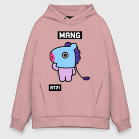 Мужское худи Oversize хлопок с принтом MANG BT21 в городе Новоалтайск, френч-терри — 70% хлопок, 30% полиэстер. Мягкий теплый начес внутри —100% хлопок | боковые карманы, эластичные манжеты и нижняя кромка, капюшон на магнитной кнопке | bt21 | bts | chimmy | cooky | koya | love yourself. | mang | rj | shooky | tata | бт21 | бтс