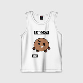 Детская майка хлопок с принтом SHOOKY BT21 в городе Новоалтайск,  |  | bt21 | bts | chimmy | cooky | koya | love yourself. | mang | rj | shooky | tata | бт21 | бтс