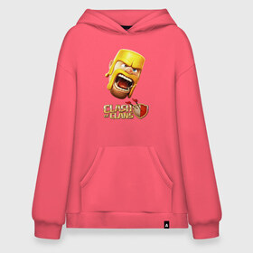 Худи SuperOversize хлопок с принтом Clash of Clans в городе Новоалтайск, 70% хлопок, 30% полиэстер, мягкий начес внутри | карман-кенгуру, эластичная резинка на манжетах и по нижней кромке, двухслойный капюшон
 | clash of clans | clash royale | game | supercell | детская | детям | игра | клаш оф кланс | клэш оф кланс | компьютерна игра | пекка