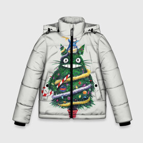 Зимняя куртка для мальчиков 3D с принтом Новогодний Totoro в городе Новоалтайск, ткань верха — 100% полиэстер; подклад — 100% полиэстер, утеплитель — 100% полиэстер | длина ниже бедра, удлиненная спинка, воротник стойка и отстегивающийся капюшон. Есть боковые карманы с листочкой на кнопках, утяжки по низу изделия и внутренний карман на молнии. 

Предусмотрены светоотражающий принт на спинке, радужный светоотражающий элемент на пуллере молнии и на резинке для утяжки | 