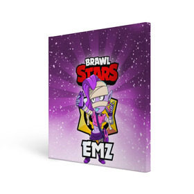 Холст квадратный с принтом BRAWL STARS EMZ в городе Новоалтайск, 100% ПВХ |  | Тематика изображения на принте: brawl stars | brawl stars emz | brawler | emz | бравл старз | бравлер | эмз