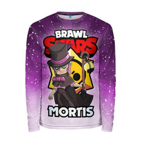 Мужской лонгслив 3D с принтом BRAWL STARS MORTIS в городе Новоалтайск, 100% полиэстер | длинные рукава, круглый вырез горловины, полуприлегающий силуэт | Тематика изображения на принте: brawl stars | brawl stars mortis | brawler | mortis | бравл старз | бравлер | мортис