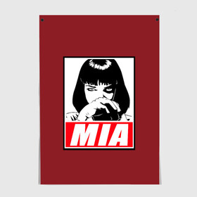 Постер с принтом MIA в городе Новоалтайск, 100% бумага
 | бумага, плотность 150 мг. Матовая, но за счет высокого коэффициента гладкости имеет небольшой блеск и дает на свету блики, но в отличии от глянцевой бумаги не покрыта лаком | pulp | pulp fiction | quentin tarantino | tarantino | квентин тарантино | кино | криминальное чтиво | тарантино | тарентино | торентино | торрентино | фильм | чтиво