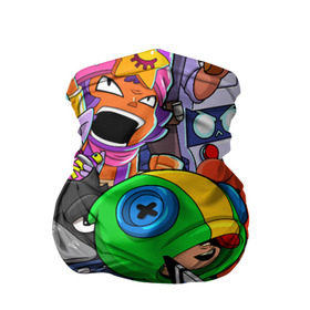 Бандана-труба 3D с принтом BRAWL STARS в городе Новоалтайск, 100% полиэстер, ткань с особыми свойствами — Activecool | плотность 150‒180 г/м2; хорошо тянется, но сохраняет форму | 8 bit | 8 бит | brawl stars | brawler | crow | emz | leon | nita | sandy | spike | бравл старз | бравлер | ворон | леон | нита | спайк | сэнди | эмз