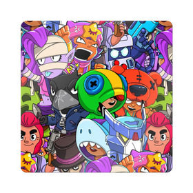 Магнит виниловый Квадрат с принтом BRAWL STARS в городе Новоалтайск, полимерный материал с магнитным слоем | размер 9*9 см, закругленные углы | Тематика изображения на принте: 8 bit | 8 бит | brawl stars | brawler | crow | emz | leon | nita | sandy | spike | бравл старз | бравлер | ворон | леон | нита | спайк | сэнди | эмз