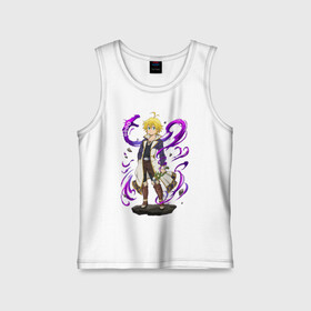 Детская майка хлопок с принтом Meliodas и фиолетовый змей в городе Новоалтайск,  |  | deadly | dragon | meliodafu | meliodas | seven | sins | wrath | гнев | грехов | дракон | мелиодас | семь
