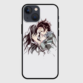 Чехол для iPhone 13 mini с принтом Kimetsu no Yaiba поцелуйчики в городе Новоалтайск,  |  | blade of demon | demon slayer | kimetsu no yaiba | nezuko | tanjiro | клинок | рассекающий демонов