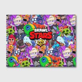 Альбом для рисования с принтом BRAWL STARS в городе Новоалтайск, 100% бумага
 | матовая бумага, плотность 200 мг. | Тематика изображения на принте: 8 bit | 8 бит | brawl stars | brawler | crow | emz | leon | nita | sandy | spike | бравл старз | бравлер | ворон | леон | нита | спайк | сэнди | эмз