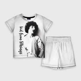 Детский костюм с шортами 3D с принтом Финн Вулфард в городе Новоалтайск,  |  | finn wolfhard | kid from it | kid fron stranger things | актёр | майк из очень странные де | мальчик из оно | мальчик из очень странные дела | ричи из оно | финн | финн вулфард