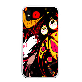 Чехол для iPhone XS Max матовый Hazbin Hotel: в городе Новоалтайск, Силикон | Область печати: задняя сторона чехла, без боковых панелей | alastor | hazbin hotel | аластор | ангел пыли | вегги | мульт | ниффти | отель хазбин | сериал | сэр пентиус | том тренч | хаск | чарли | черри | энджел даст