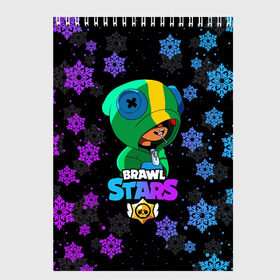 Скетчбук с принтом Новогодний Brawl Stars LEON в городе Новоалтайск, 100% бумага
 | 48 листов, плотность листов — 100 г/м2, плотность картонной обложки — 250 г/м2. Листы скреплены сверху удобной пружинной спиралью | brawl | brawl stars | crow | leon | stars | бравл | бравл старс | браво старс | игра | компьютерная | кров | леон | новогодний | новый год | онлайн | с новым годом | снежинки | старс