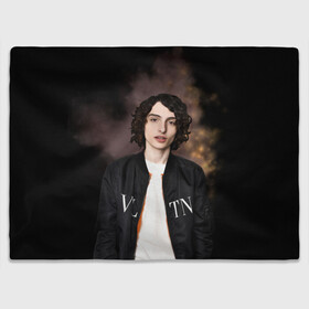 Плед 3D с принтом finn wolfhard в городе Новоалтайск, 100% полиэстер | закругленные углы, все края обработаны. Ткань не мнется и не растягивается | finn wolfhard | очень странные дела | финн вулфард