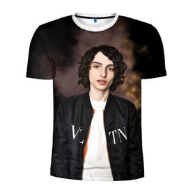 Мужская футболка 3D спортивная с принтом finn wolfhard в городе Новоалтайск, 100% полиэстер с улучшенными характеристиками | приталенный силуэт, круглая горловина, широкие плечи, сужается к линии бедра | finn wolfhard | очень странные дела | финн вулфард
