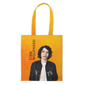 Шоппер 3D с принтом finn wolfhard в городе Новоалтайск, 100% полиэстер | Плотность: 200 г/м2; Размер: 34×35 см; Высота лямок: 30 см | finn wolfhard | очень странные дела | финн вулфард