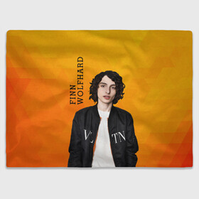 Плед 3D с принтом finn wolfhard в городе Новоалтайск, 100% полиэстер | закругленные углы, все края обработаны. Ткань не мнется и не растягивается | finn wolfhard | очень странные дела | финн вулфард