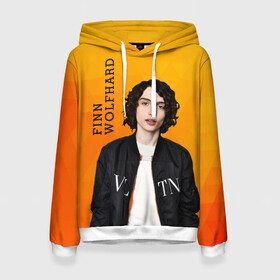 Женская толстовка 3D с принтом finn wolfhard в городе Новоалтайск, 100% полиэстер  | двухслойный капюшон со шнурком для регулировки, мягкие манжеты на рукавах и по низу толстовки, спереди карман-кенгуру с мягким внутренним слоем. | finn wolfhard | очень странные дела | финн вулфард