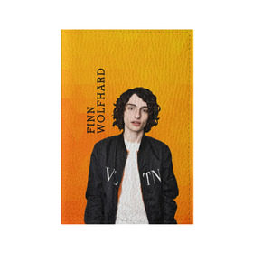 Обложка для паспорта матовая кожа с принтом finn wolfhard в городе Новоалтайск, натуральная матовая кожа | размер 19,3 х 13,7 см; прозрачные пластиковые крепления | finn wolfhard | очень странные дела | финн вулфард