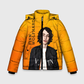 Зимняя куртка для мальчиков 3D с принтом finn wolfhard в городе Новоалтайск, ткань верха — 100% полиэстер; подклад — 100% полиэстер, утеплитель — 100% полиэстер | длина ниже бедра, удлиненная спинка, воротник стойка и отстегивающийся капюшон. Есть боковые карманы с листочкой на кнопках, утяжки по низу изделия и внутренний карман на молнии. 

Предусмотрены светоотражающий принт на спинке, радужный светоотражающий элемент на пуллере молнии и на резинке для утяжки | finn wolfhard | очень странные дела | финн вулфард