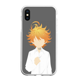Чехол для iPhone XS Max матовый с принтом Emma в городе Новоалтайск, Силикон | Область печати: задняя сторона чехла, без боковых панелей | Тематика изображения на принте: emma | neverland | the promised neverland | yakusoku no neverland | неверленд | неверлэнд | обещанный неверленд | эмма