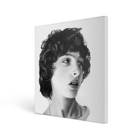 Холст квадратный с принтом finn wolfhard в городе Новоалтайск, 100% ПВХ |  | Тематика изображения на принте: finn wolfhard | очень странные дела | финн вулфард