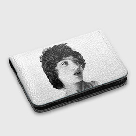 Картхолдер с принтом с принтом finn wolfhard в городе Новоалтайск, натуральная матовая кожа | размер 7,3 х 10 см; кардхолдер имеет 4 кармана для карт; | finn wolfhard | очень странные дела | финн вулфард