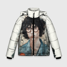 Зимняя куртка для мальчиков 3D с принтом finn wolfhard в городе Новоалтайск, ткань верха — 100% полиэстер; подклад — 100% полиэстер, утеплитель — 100% полиэстер | длина ниже бедра, удлиненная спинка, воротник стойка и отстегивающийся капюшон. Есть боковые карманы с листочкой на кнопках, утяжки по низу изделия и внутренний карман на молнии. 

Предусмотрены светоотражающий принт на спинке, радужный светоотражающий элемент на пуллере молнии и на резинке для утяжки | finn wolfhard | очень странные дела | финн вулфард