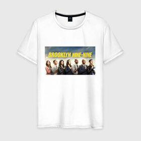 Мужская футболка хлопок с принтом Brooklyn Nine-Nine в городе Новоалтайск, 100% хлопок | прямой крой, круглый вырез горловины, длина до линии бедер, слегка спущенное плечо. | 9 9 | 99 | andy | beatriz | brooklyn | detective | diaz | jake | nine nine | peralta | rosa | samberg | stephanie | беатрис | бруклин | детектив | джейк | перальта | роза | стефани | сэмберг | энди