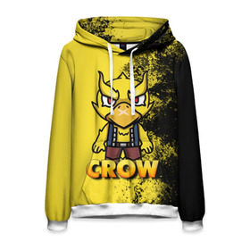 Мужская толстовка 3D с принтом Brawl Stars CROW в городе Новоалтайск, 100% полиэстер | двухслойный капюшон со шнурком для регулировки, мягкие манжеты на рукавах и по низу толстовки, спереди карман-кенгуру с мягким внутренним слоем. | brawl | brawl stars | crow | leon | stars | бравл | бравл старс | браво старс | игра | компьютерная | кров | леон | онлайн | старс