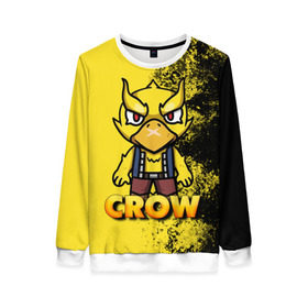 Женский свитшот 3D с принтом Brawl Stars CROW в городе Новоалтайск, 100% полиэстер с мягким внутренним слоем | круглый вырез горловины, мягкая резинка на манжетах и поясе, свободная посадка по фигуре | brawl | brawl stars | crow | leon | stars | бравл | бравл старс | браво старс | игра | компьютерная | кров | леон | онлайн | старс