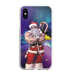 Чехол для iPhone XS Max матовый с принтом Крутой дед в городе Новоалтайск, Силикон | Область печати: задняя сторона чехла, без боковых панелей | beard | brawn | caftan | cap | element | moustache | new year | santa claus | борода | дед мороз | кафтан | мускулы | новый год | санта клаус | стихия | усы | шапка