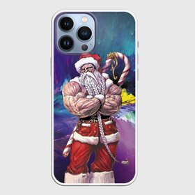 Чехол для iPhone 13 Pro Max с принтом Крутой дед в городе Новоалтайск,  |  | Тематика изображения на принте: beard | brawn | caftan | cap | element | moustache | new year | santa claus | борода | дед мороз | кафтан | мускулы | новый год | санта клаус | стихия | усы | шапка