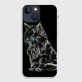 Чехол для iPhone 13 mini с принтом Пушистый котёнок в городе Новоалтайск,  |  | животные | зверёк | кот | котёнок | милашка | няшка | счастье
