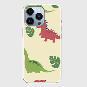 Чехол для iPhone 13 Pro с принтом Динозаврики в городе Новоалтайск,  |  | dinosaurs | динозавр | динозавры | животные | игрушки | мульт динозавры | мультяшки динозавры | тиранозавр