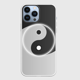 Чехол для iPhone 13 Pro Max с принтом Инь   янь (с двух сторон) в городе Новоалтайск,  |  | Тематика изображения на принте: black | signs | white. | ying   yang | белый | знаки | инь   янь | чёрный