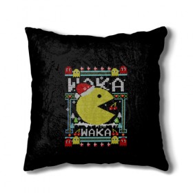 Подушка 3D с принтом Pac-man sweater в городе Новоалтайск, наволочка – 100% полиэстер, наполнитель – холлофайбер (легкий наполнитель, не вызывает аллергию). | состоит из подушки и наволочки. Наволочка на молнии, легко снимается для стирки | cherry | christmas | holyday | new | pac man | pacman | snow | snowflakes | sweater | three | xmas | year | вишня | год | елка | клубника | новый | пакман | праздник | рождество | свитер