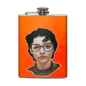 Фляга с принтом finn wolfhard в городе Новоалтайск, металлический корпус | емкость 0,22 л, размер 125 х 94 мм. Виниловая наклейка запечатывается полностью | finn wolfhard | очень странные дела | финн вулфард