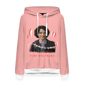 Женская толстовка 3D с принтом finn wolfhard в городе Новоалтайск, 100% полиэстер  | двухслойный капюшон со шнурком для регулировки, мягкие манжеты на рукавах и по низу толстовки, спереди карман-кенгуру с мягким внутренним слоем. | finn wolfhard | очень странные дела | финн вулфард