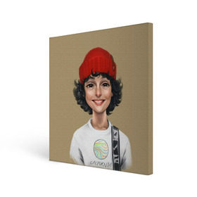 Холст квадратный с принтом finn wolfhard в городе Новоалтайск, 100% ПВХ |  | finn wolfhard | очень странные дела | финн вулфард