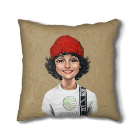 Подушка 3D с принтом finn wolfhard в городе Новоалтайск, наволочка – 100% полиэстер, наполнитель – холлофайбер (легкий наполнитель, не вызывает аллергию). | состоит из подушки и наволочки. Наволочка на молнии, легко снимается для стирки | finn wolfhard | очень странные дела | финн вулфард