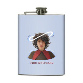 Фляга с принтом finn wolfhard в городе Новоалтайск, металлический корпус | емкость 0,22 л, размер 125 х 94 мм. Виниловая наклейка запечатывается полностью | finn wolfhard | очень странные дела | финн вулфард