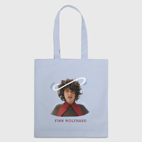 Шоппер 3D с принтом finn wolfhard в городе Новоалтайск, 100% полиэстер | Плотность: 200 г/м2; Размер: 34×35 см; Высота лямок: 30 см | finn wolfhard | очень странные дела | финн вулфард