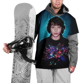 Накидка на куртку 3D с принтом finn wolfhard в городе Новоалтайск, 100% полиэстер |  | finn wolfhard | очень странные дела | финн вулфард