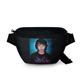 Поясная сумка 3D с принтом finn wolfhard в городе Новоалтайск, 100% полиэстер | плотная ткань, ремень с регулируемой длиной, внутри несколько карманов для мелочей, основное отделение и карман с обратной стороны сумки застегиваются на молнию | finn wolfhard | очень странные дела | финн вулфард